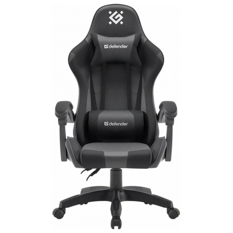 Кресло игровое Defender OKAS BLACK/GREY PU - фото 2