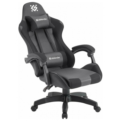 Кресло игровое Defender OKAS BLACK/GREY PU - фото 3