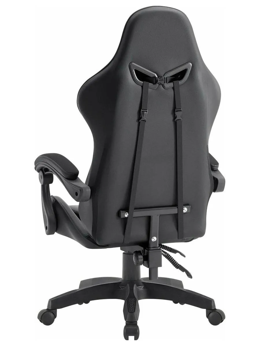 Кресло игровое Defender OKAS BLACK/GREY PU - фото 4