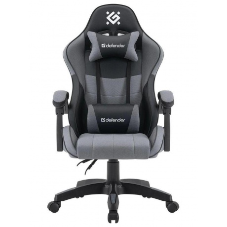 Кресло игровое Defender STRIDER BLK/GREY PU 64056 - фото 2