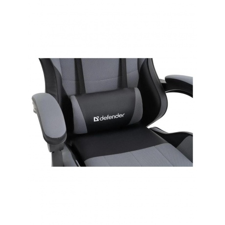 Кресло игровое Defender STRIDER BLK/GREY PU 64056 - фото 9
