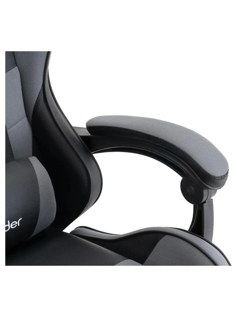 Кресло игровое Defender STRIDER BLK/GREY PU 64056 - фото 10