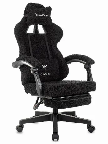 Кресло игровое Knight Lord/F черный экомех крестов. пластик подс...