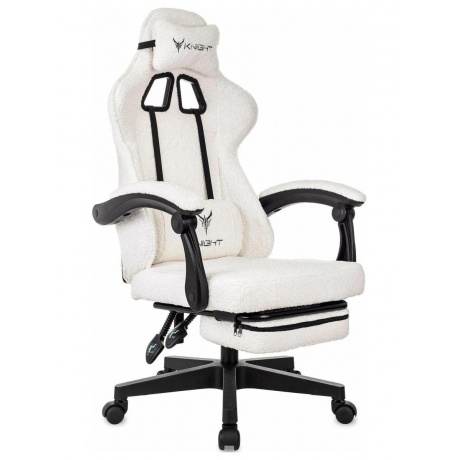 Кресло игровое Knight LordF Camby 01 молочный крестов пластик подст для ног 8924₽