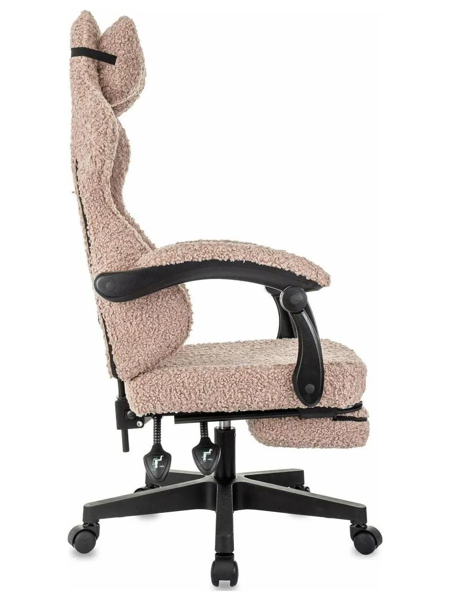 Кресло игровое Knight Lord/F коралловый экомех крестов. пластик, подст. для ног - фото 3