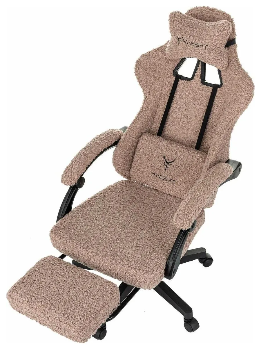 Кресло игровое Knight Lord/F коралловый экомех крестов. пластик, подст. для ног - фото 8