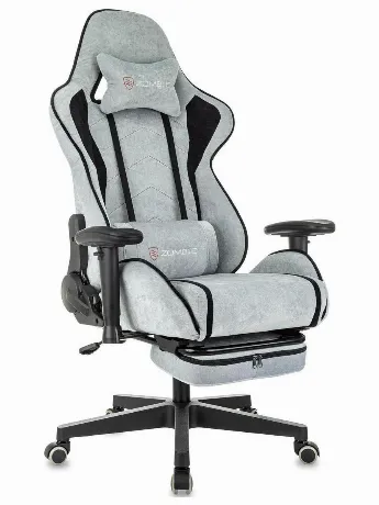 Кресло игровое Zombie Drift/F серо-голубой/черный крестов. пласт...