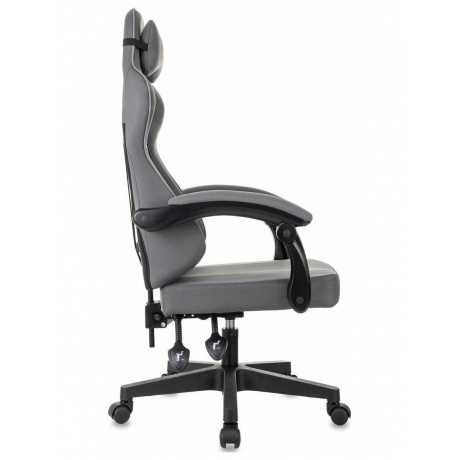 Кресло игровое Zombie Zoom Fabric серый Neo Grey крестов. пластик - фото 3