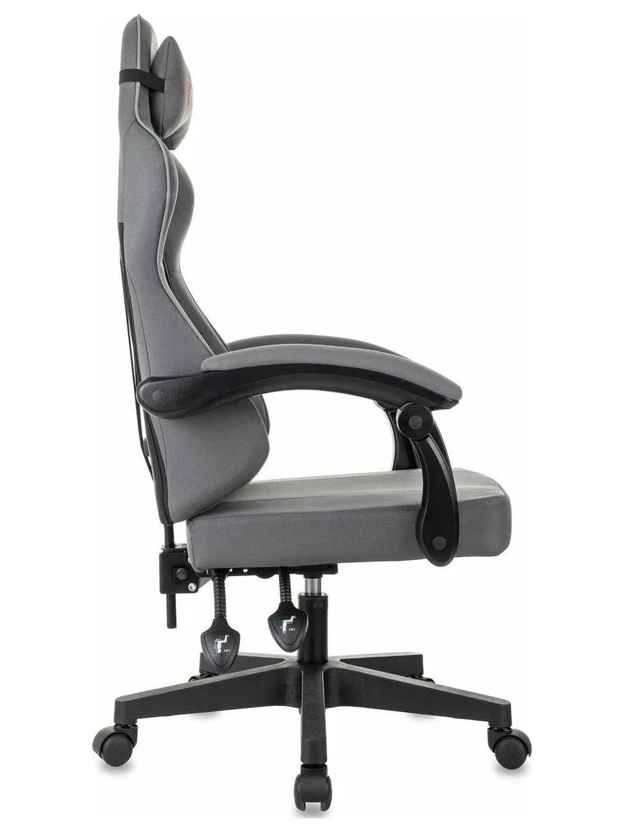 Кресло игровое Zombie Zoom Fabric серый Neo Grey крестов. пластик - фото 3