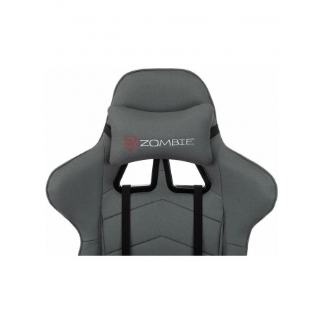 Кресло игровое Zombie Zoom Fabric серый Neo Grey крестов. пластик - фото 8