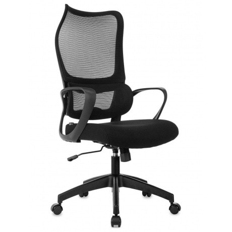 

Кресло руководителя Бюрократ Sigma 2 черный сетка/ткань крестов. пластик