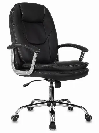 Кресло руководителя Бюрократ CH-868SL черный, эко.кожа, крестов....