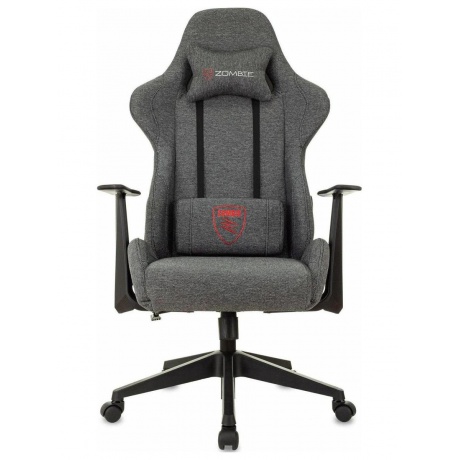 Кресло игровое Zombie Neo 3C1 серый, крестов. пластик - фото 2