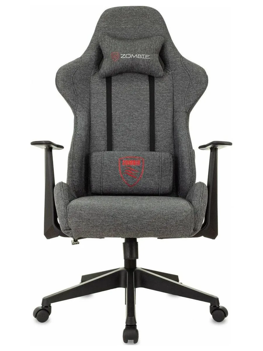 Кресло игровое Zombie Neo 3C1 серый, крестов. пластик - фото 2