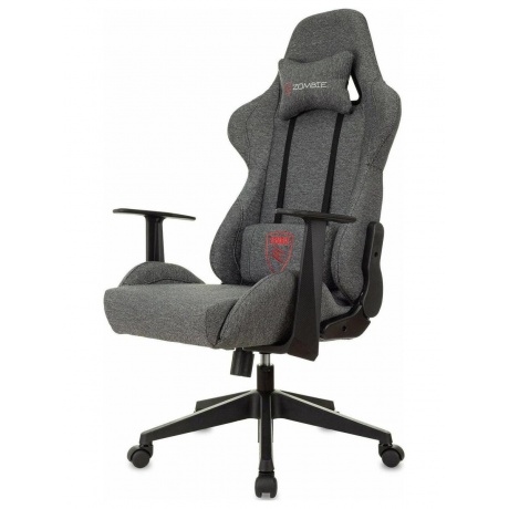 Кресло игровое Zombie Neo 3C1 серый, крестов. пластик - фото 3