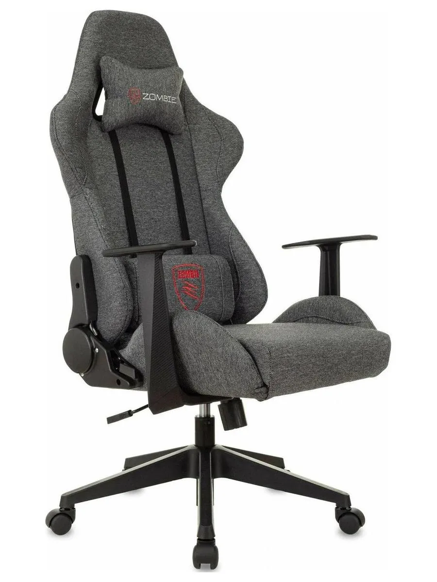 Кресло игровое Zombie Neo 3C1 серый, крестов. пластик - фото 1