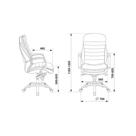 Кресло руководителя Бюрократ T-9950MSG-F/BLACK-PU - фото 5