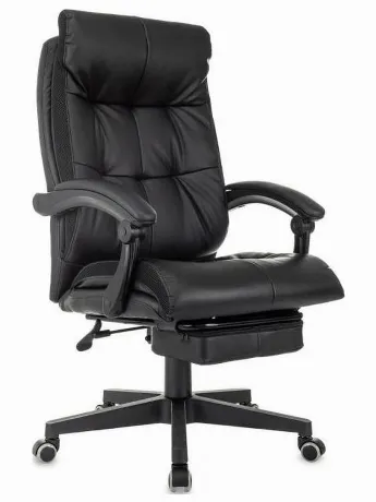 Кресло руководителя Бюрократ CH-824MSG-BF черный, эко.кожа/ткань...