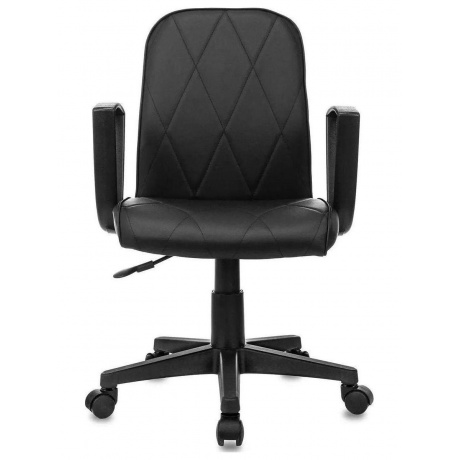 Кресло Бюрократ CH-327 черный эко.кожа крестов. пластик - фото 2