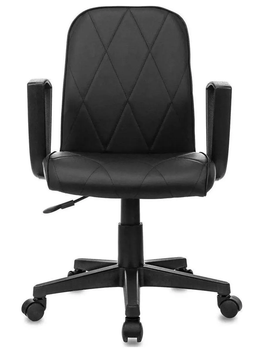 Кресло Бюрократ CH-327 черный эко.кожа крестов. пластик - фото 2