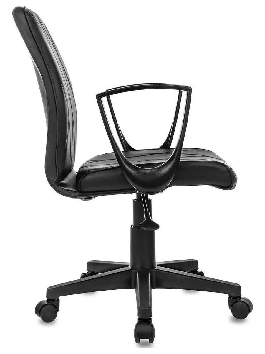 Кресло Бюрократ CH-327 черный эко.кожа крестов. пластик - фото 3