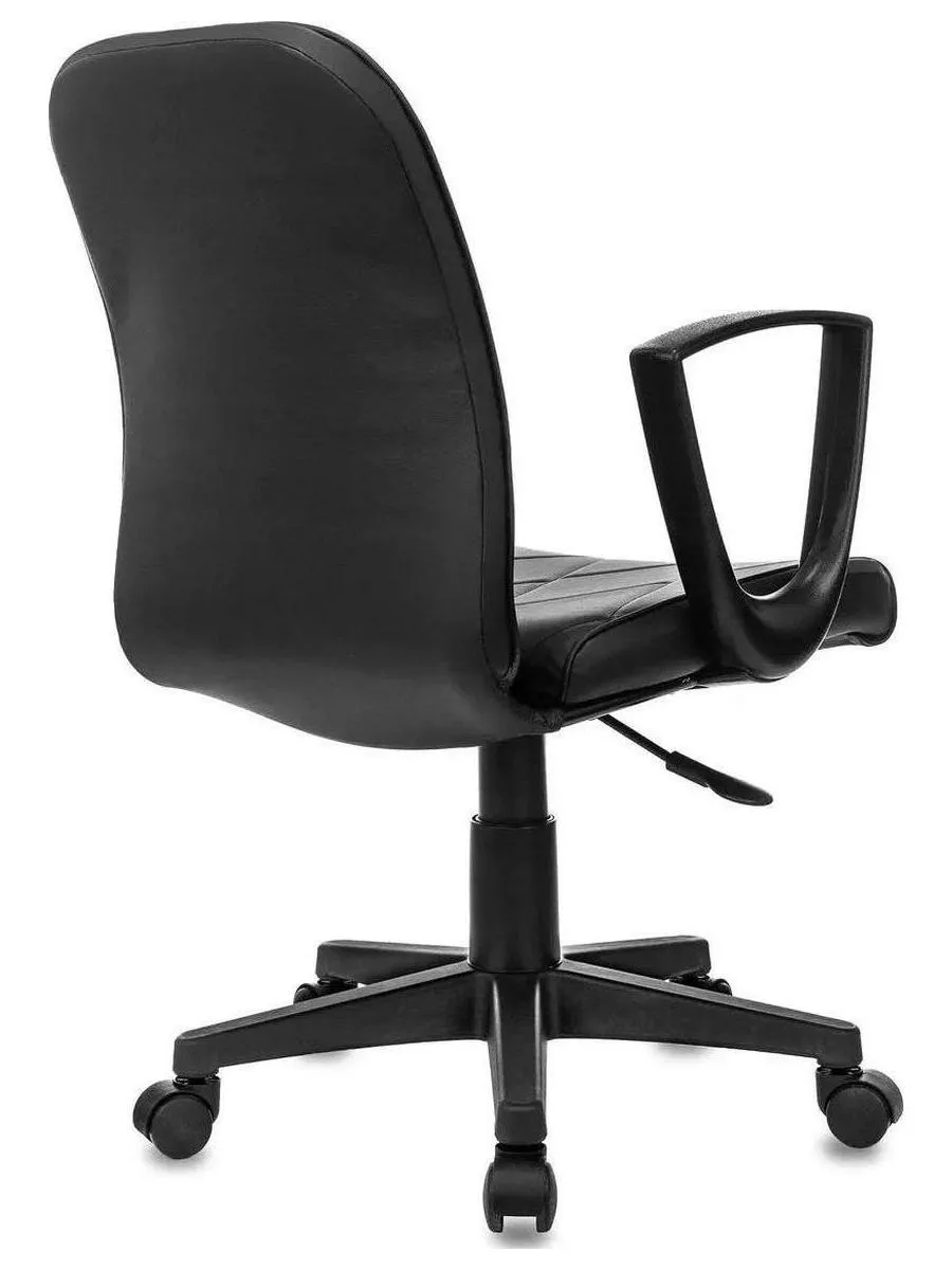 Кресло Бюрократ CH-327 черный эко.кожа крестов. пластик - фото 4