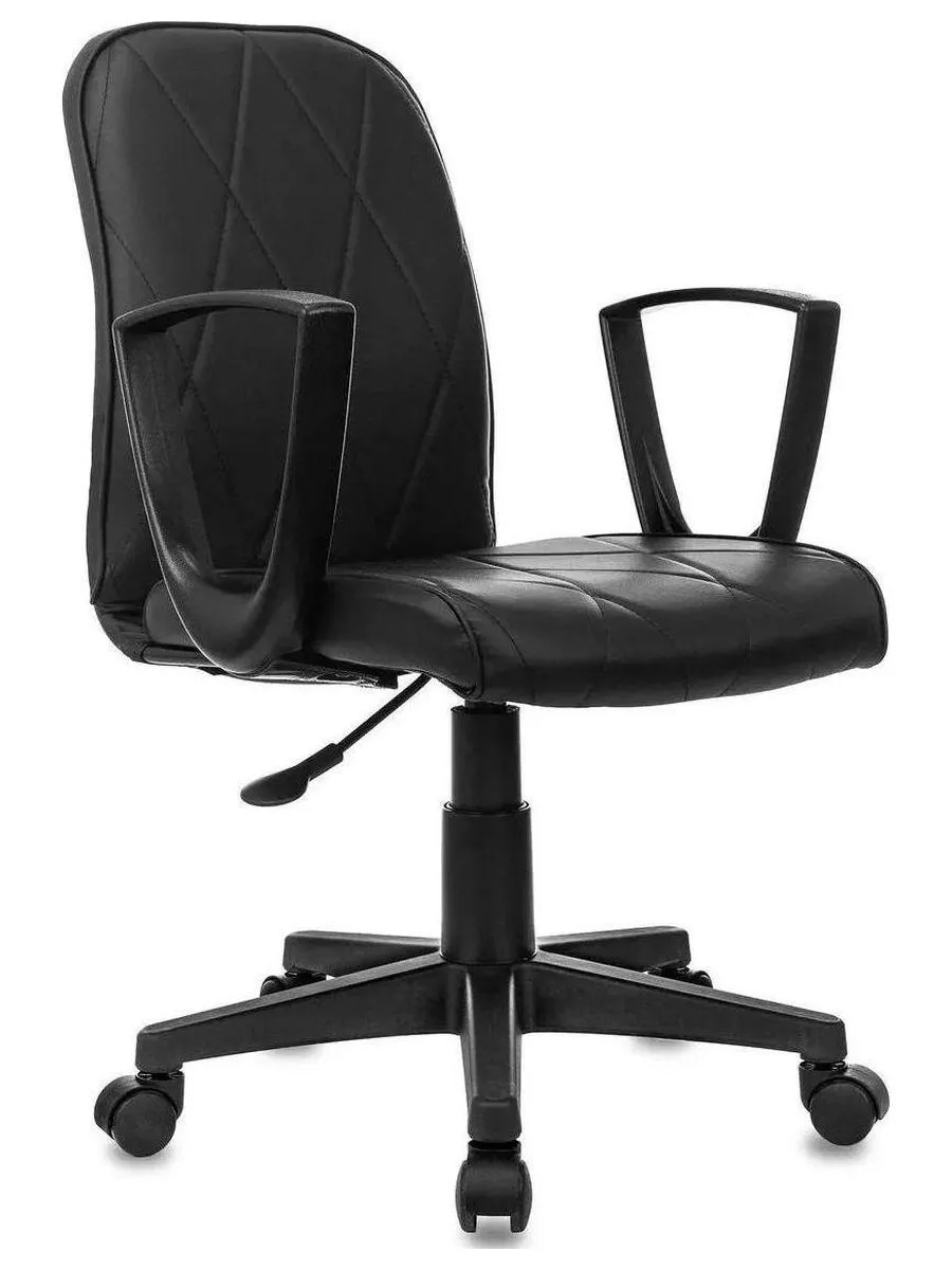 Кресло Бюрократ CH-327 черный эко.кожа крестов. пластик - фото 1