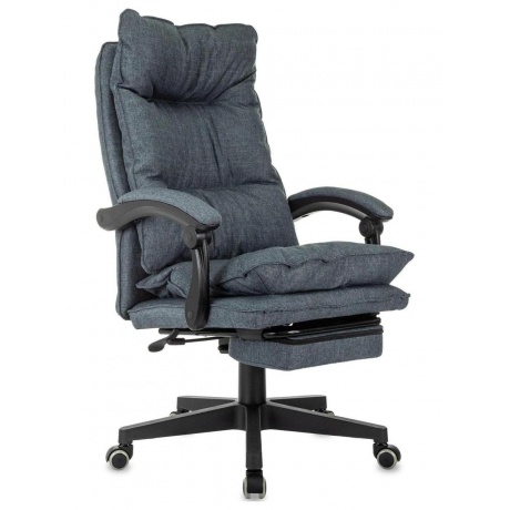 

Кресло руководителя Бюрократ CH-820MSG-F синий 38-416, крестов. пластик, подст. для ног