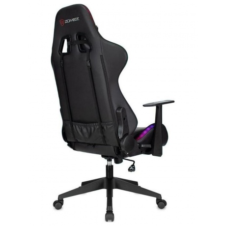 Кресло игровое Zombie GAME RGB черный эко.кожа/ткань крестов. пластик - фото 6