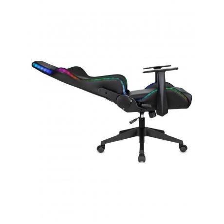 Кресло игровое Zombie GAME RGB черный эко.кожа/ткань крестов. пластик - фото 8