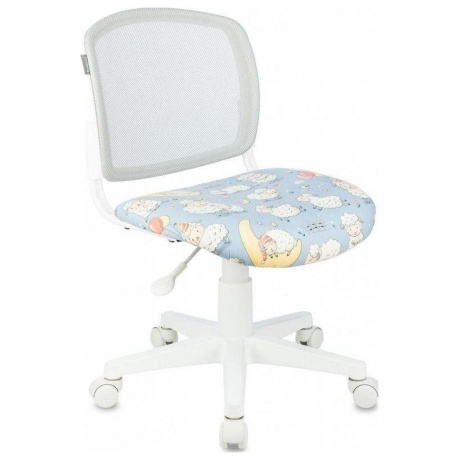 Кресло детское Бюрократ CH-W296NX TW-02 светло-серый овечки сеткаткань крестов пластик пластик белый 5184₽