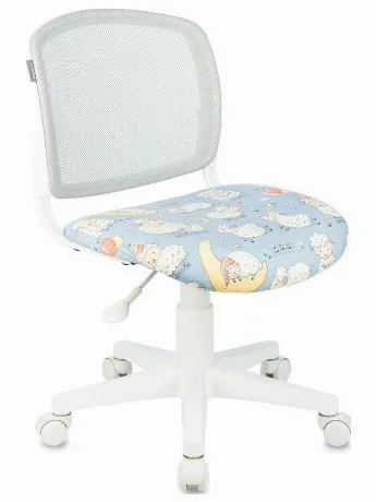 Кресло детское Бюрократ CH-W296NX TW-02 светло-серый овечки, сет...