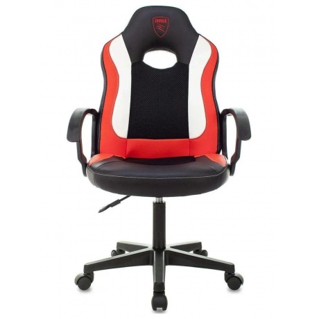 Кресло игровое Zombie 11LT черный/красный текстиль/эко.кожа крестовина пластик - фото 2