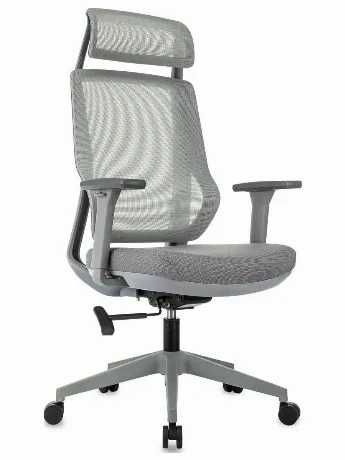 Кресло руководителя Бюрократ MC-G411N-H серый, сетка/ткань, с по...