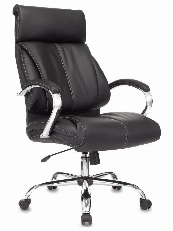 Кресло руководителя Бюрократ T-9904NSL Leather Venge Black черны...