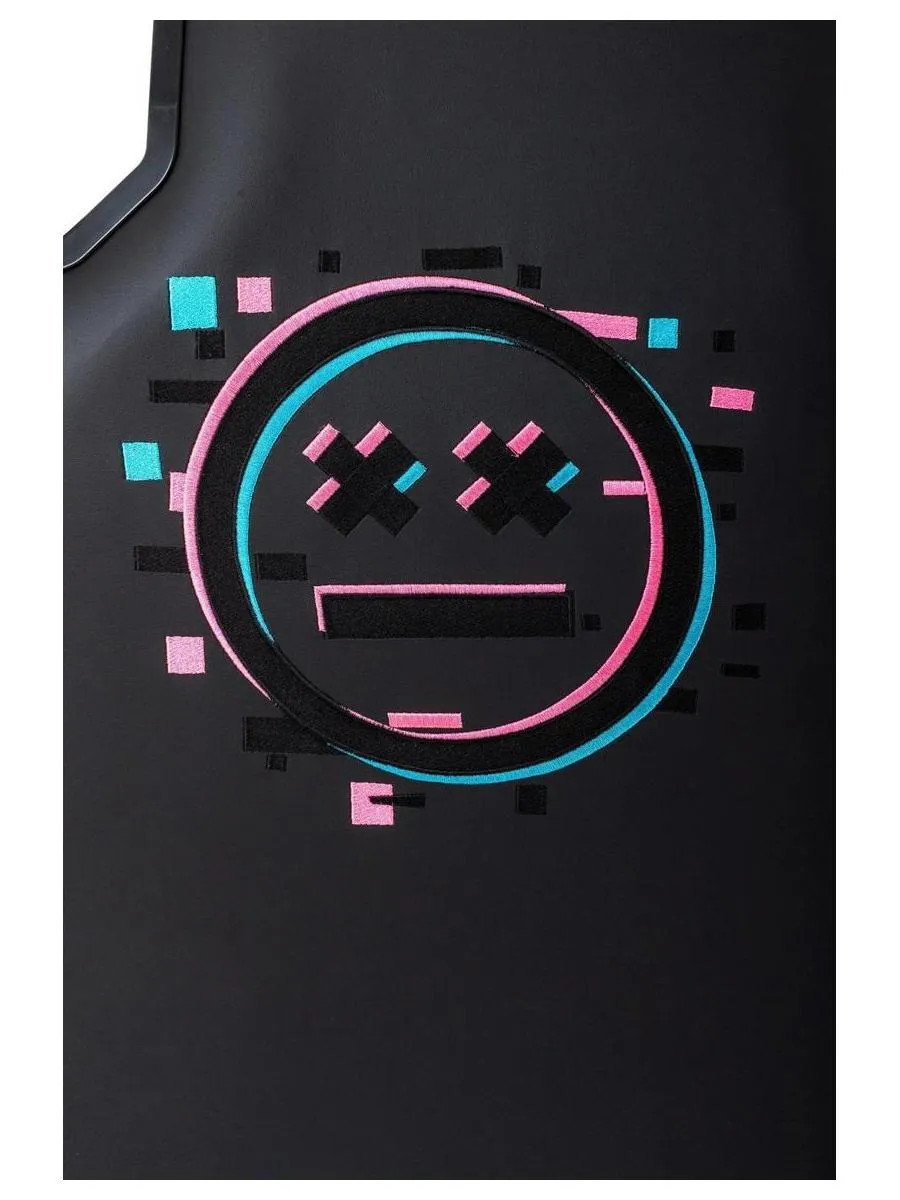 Кресло игровое Knight Outrid Smile черный эко.кожа крестов. пластик - фото 11