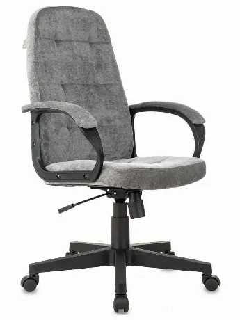 Кресло руководителя Бюрократ CH 002 Fabric Light-19 серый, крест...