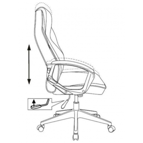 Кресло игровое Zombie Hero серый текстиль/эко.кожа крестов. пластик - фото 15