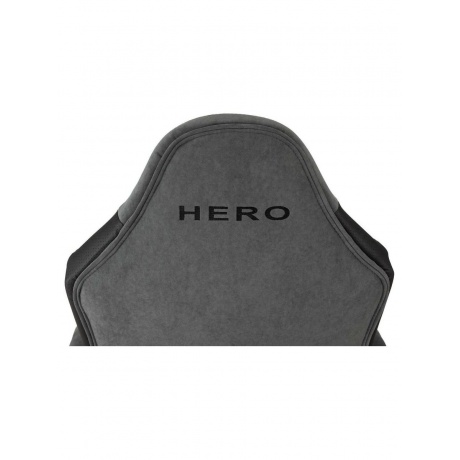 Кресло игровое Zombie Hero серый текстиль/эко.кожа крестов. пластик - фото 10