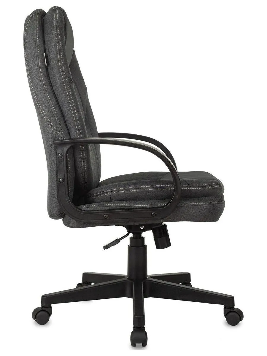 Кресло руководителя Бюрократ CH-868LT Bahama серый, крестовина пластик - фото 3