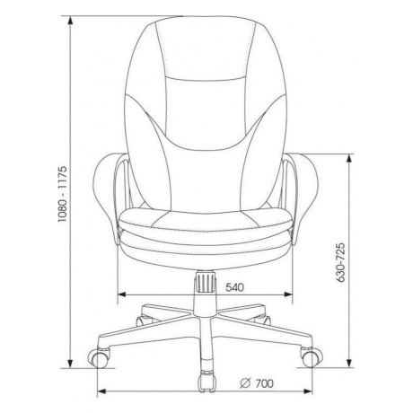 Кресло руководителя Бюрократ CH-868LT Bahama серый, крестовина пластик - фото 8