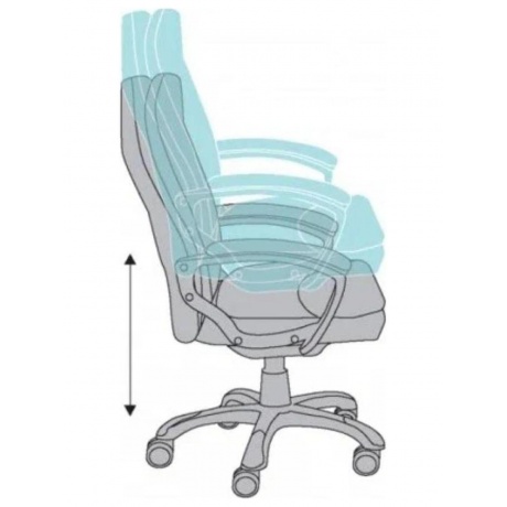 Кресло руководителя Бюрократ CH-868LT Bahama серый, крестовина пластик - фото 10