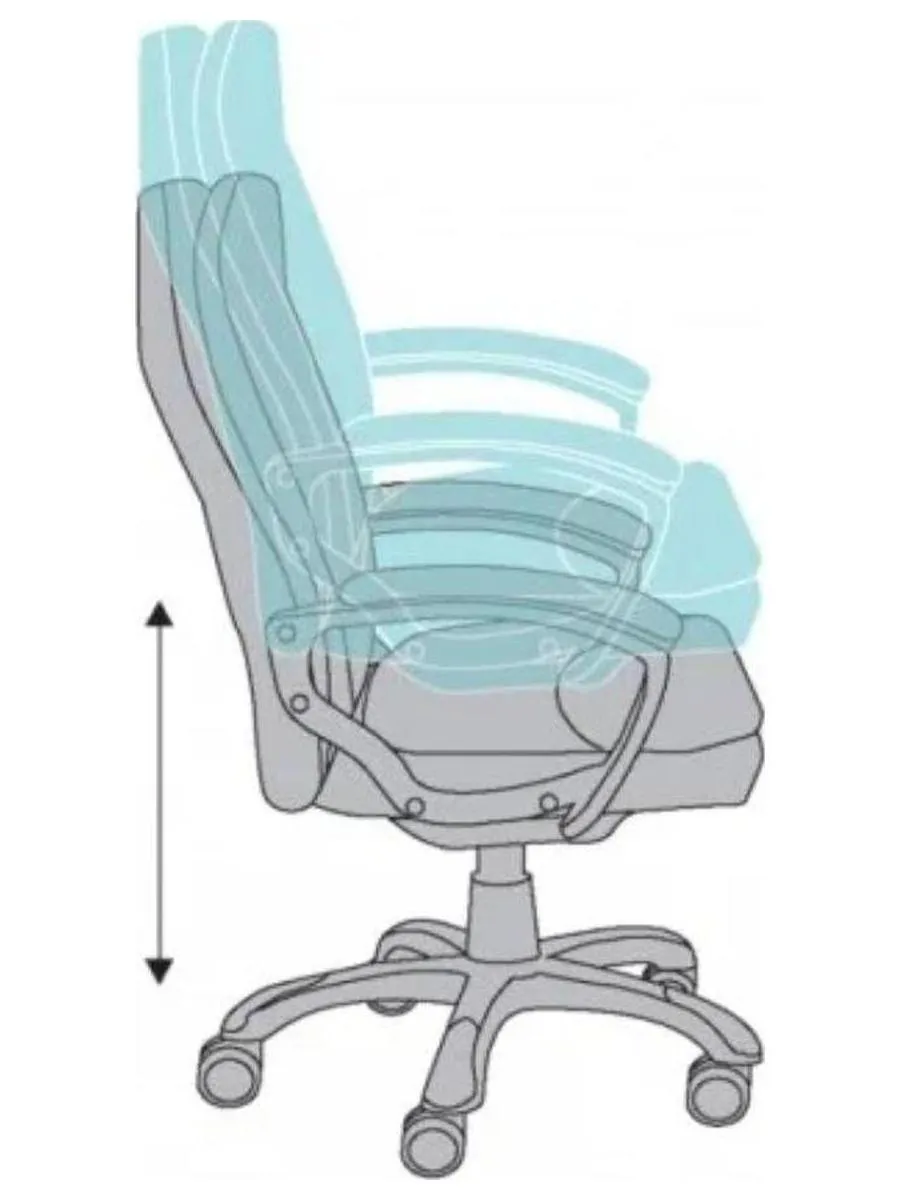 Кресло руководителя Бюрократ CH-868LT Bahama серый, крестовина пластик - фото 10