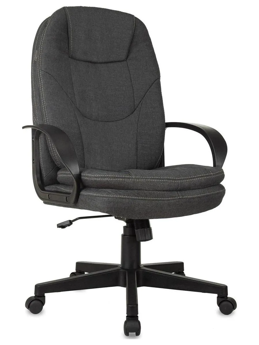 Кресло руководителя Бюрократ CH-868LT Bahama серый, крестовина пластик - фото 1