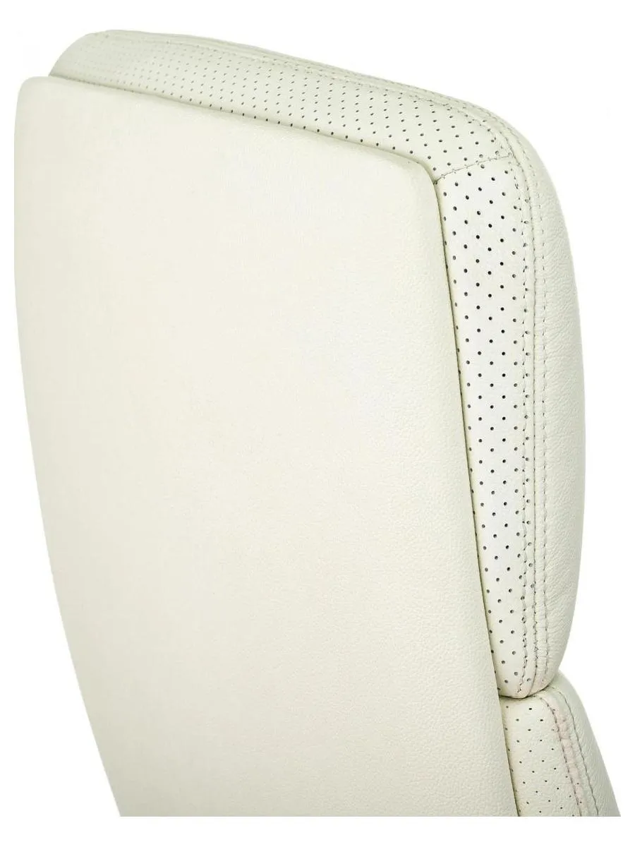 Кресло руководителя Бюрократ _VEGA белый, кожа, крестов. алюминий - фото 6