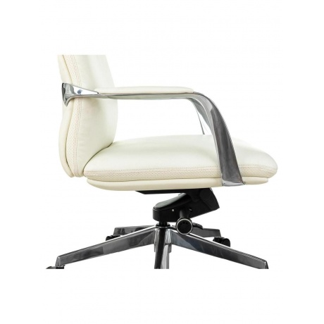 Кресло руководителя Бюрократ _VEGA белый, кожа, крестов. алюминий - фото 7