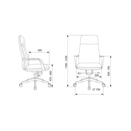 Кресло руководителя Бюрократ _VEGA белый, кожа, крестов. алюминий - фото 9