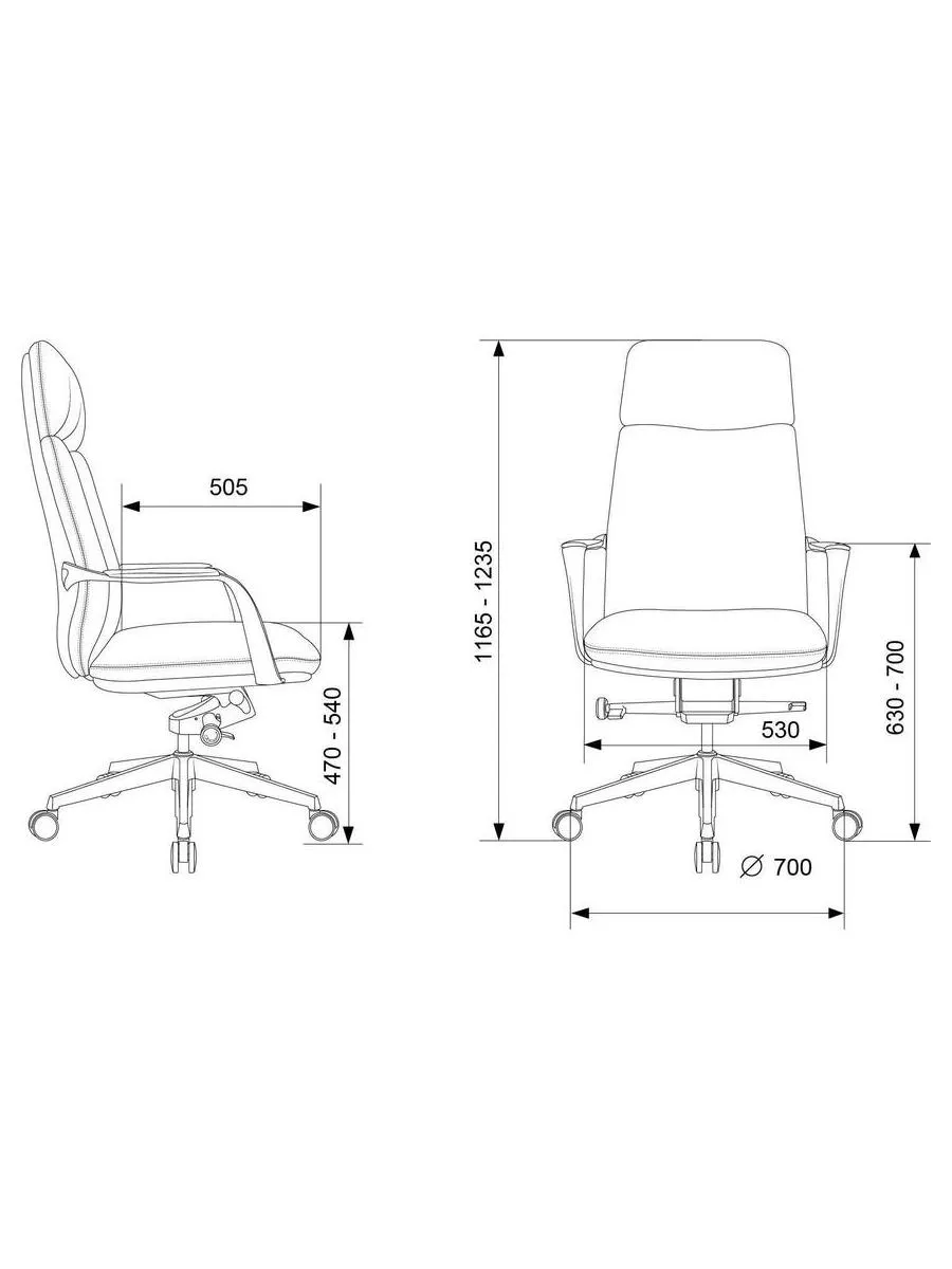 Кресло руководителя Бюрократ _VEGA белый, кожа, крестов. алюминий - фото 9