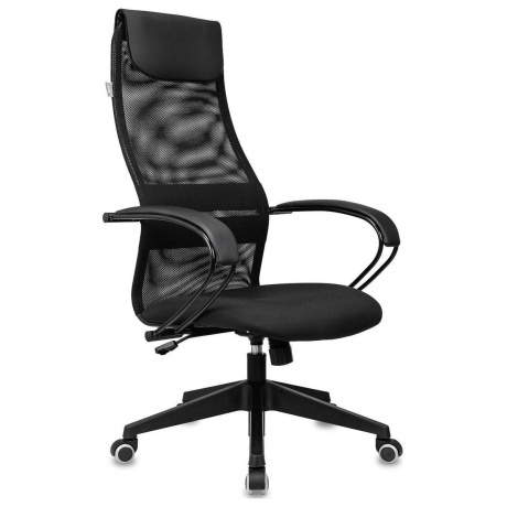 

Кресло руководителя Бюрократ CH-607 TW-01 черный, сетка/ткань с подголов. крестовина пластик