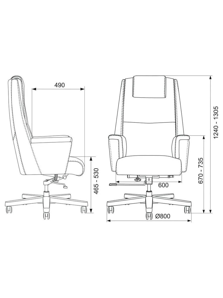 Кресло руководителя Бюрократ _DUKE белый, кожа, крестовина металл/дерево - фото 14